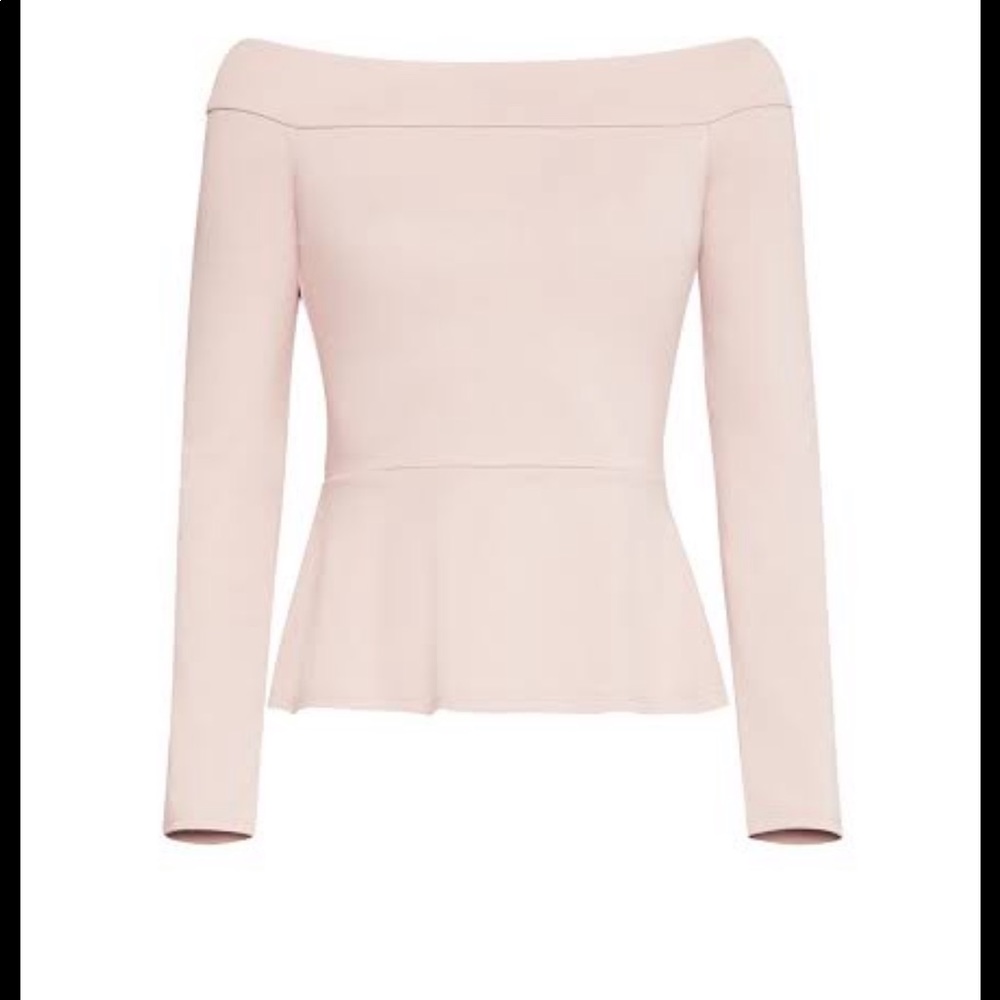 BcbgMaxazria Alea Off Shoulder Blush Top